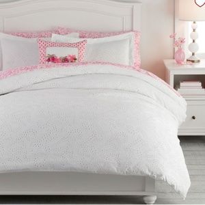 Pottery Barn Lilly Pulitzer Ocean Eyelet Duvet Cover & Sham Twin size